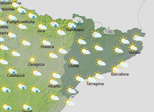 Predicció dels primers dies de Setmana Santa a Catalunya