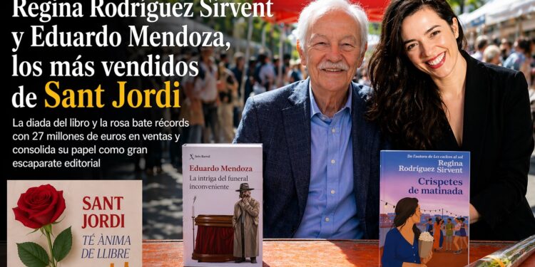 Regina Rodríguez Sirvent i Eduardo Mendoza lideren les vendes en un Sant Jordi de rècord el 2026