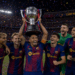 El Barça celebra esta tarde por Barcelona la Liga ganada ante el Madrid