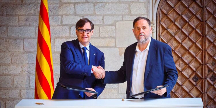 El Govern y ERC cierran el acuerdo para los presupuestos en el Palau de la Generalitat