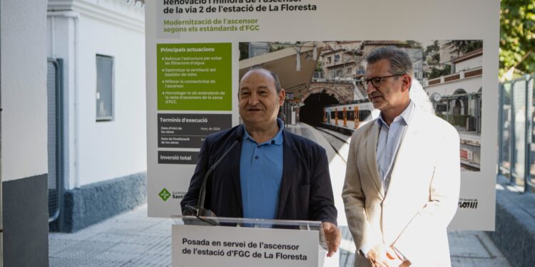 Entra en servicio el ascensor de la Floresta gracias a la colaboración entre Ferrocarrils y el Ayuntamiento de Sant Cugat