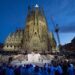 El Papa bendice la torre de Jesús de la Sagrada Familia