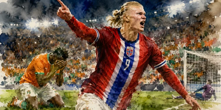 Haaland fica Noruega a vuitens de final