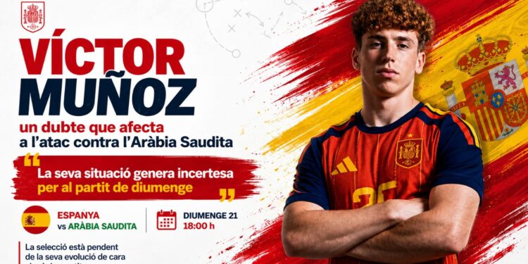 Víctor Muñoz, dubte davant Aràbia Saudita