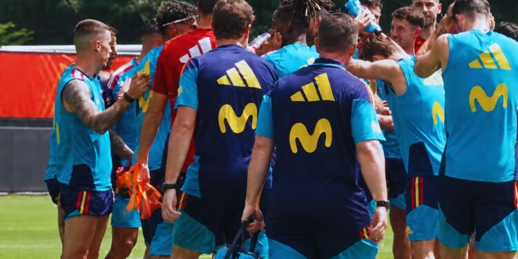 La selecció espanyola entrena abans del partit contra Cap Verd al Mundial 2026