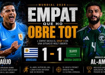 Títol de foto L’Uruguai empata contra l’Aràbia Saudita a Miami