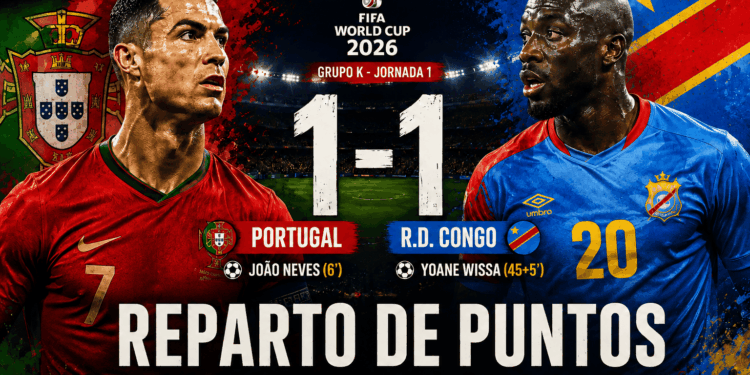 Portugal no passa de l’empat davant la República Democràtica del Congo i deixa dubtes al Grup K