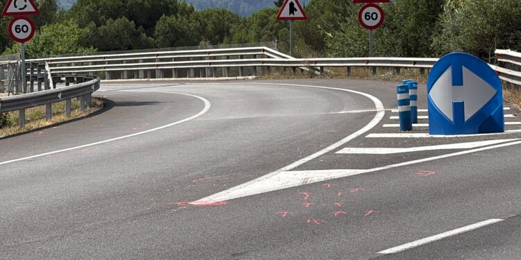 Un motorista muere en un accidente en la N-IIa en Martorell