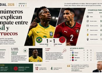 Los números que explican el empate entre Brasil y Marruecos
