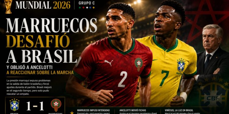 El Marroc va desafiar el Brasil i va obligar Ancelotti a reaccionar sobre la marxa