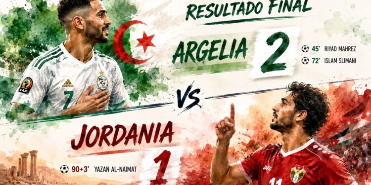 Argelia remonta ante Jordania y consigue una victoria decisiva en la Copa del Mundo de 2026