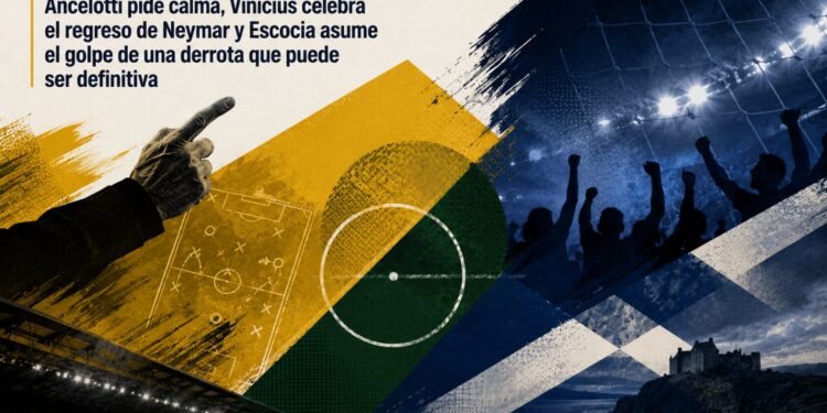 Ancelotti pide calma, Vinícius celebra el regreso de Neymar y Escocia asume el golpe de una derrota que puede ser definitiva