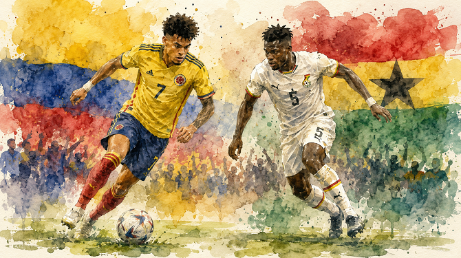 La posesión contra la resistencia: Colombia y Ghana se juegan el pase en el Mundial