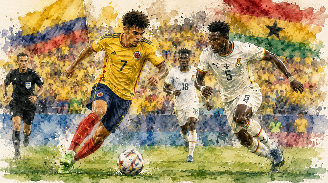 Colòmbia elimina Ghana i ja és a vuitens de final