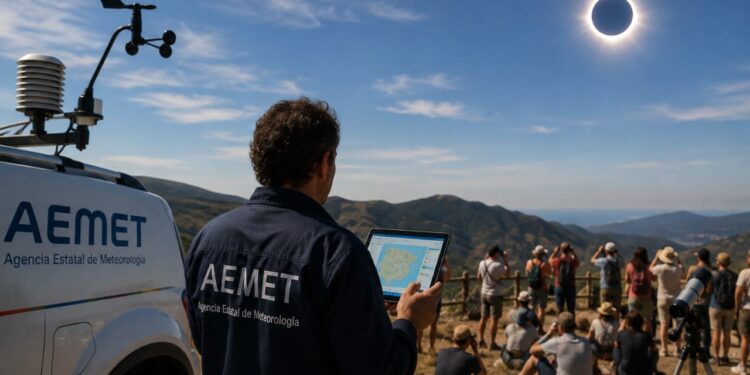 L’AEMET activarà previsions meteorològiques especials per facilitar l’observació de l’eclipsi total de Sol
